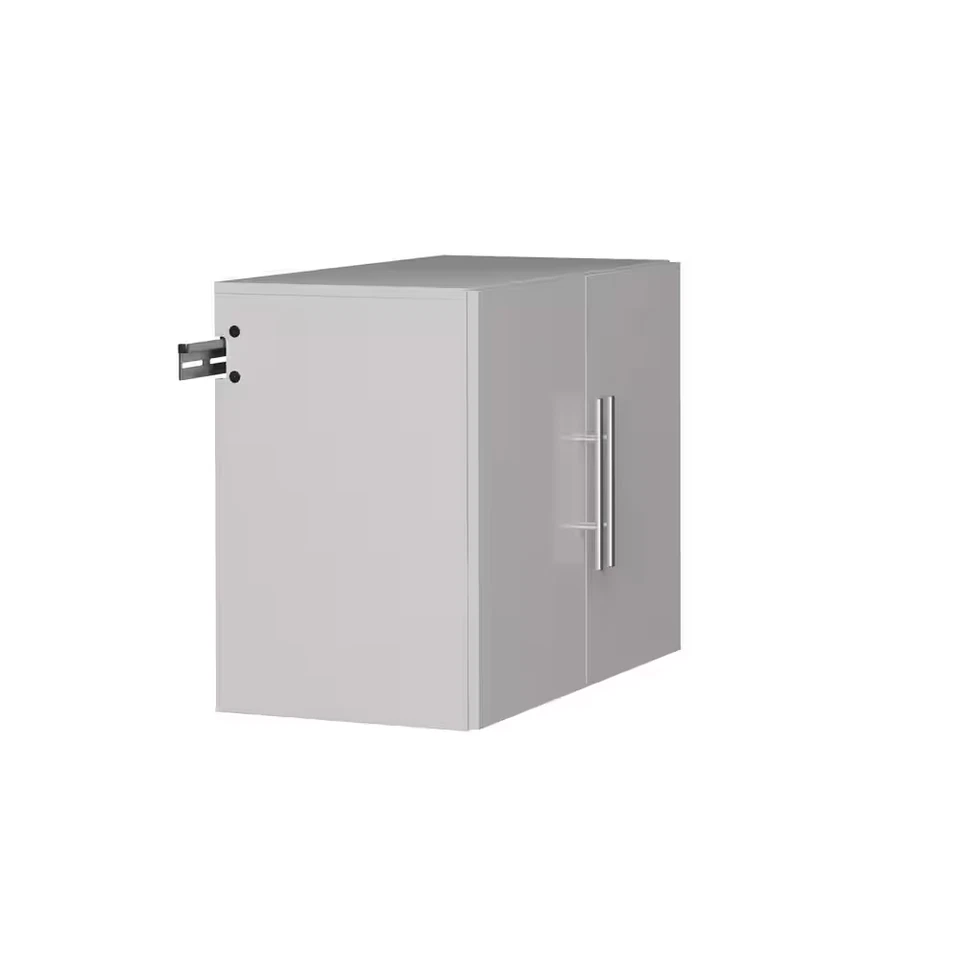 Hangups Collection Wood 1-Shelf Wall Mounted Garage Cabinet in Black and Grey (3 - Image 2 of 4