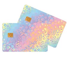 Leopard Print Debit Credit Card Skin Sticker Yellow Blue Pink Orange Cat 1PC
