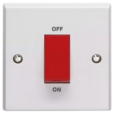 Volex 45A Cooker Switch White VX9713  Cooker Switch