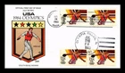 DR JIM STAMPS US COVER OLYMPICS DISCUS FDC DUAL CANCEL COLLINS HAND PAINTED