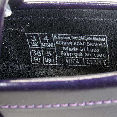 Dr. Martens Adrian Bone Snaffle Shoes Mens Size 4 Purple Leather