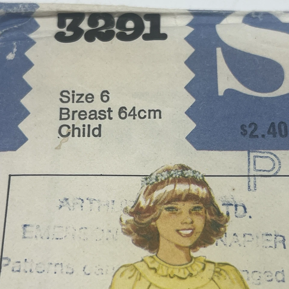 Vintage 1980’s 80’s Retro Style Sewing Pattern 3291 Dress Long & Short Options - Image 2 of 4