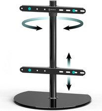 Universal TV Stand for 32-65 Inch Screen up to 77 Lbs, Height Adjustable, Swivel