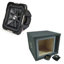 Kicker 44L7S154 Solo-Baric 15 Square Sub & ASC 115SQV Single Sub Box Gabinete