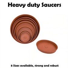Plant Pot Saucer Drip Watering Tray Deep High Sided Heavy Duty Strong Rigid