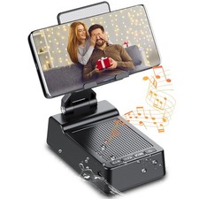 Multifunctional Cell Phone Stand with Wireless Bluetooth Speaker and Anti-Sli...
