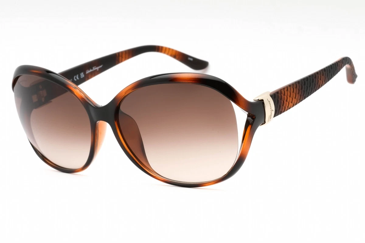 Salvatore‎ Ferragamo SF764SL Oversize Round Tortoiseshell Sunglasses Italy Salvatore Ferragamo Brown Round Sunglasses for Women for  main image 3