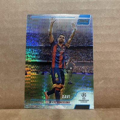 2021-22 XAVI TOPPS STADIUM CLUB CHROME #6 BLUE PRISM REFRACTOR SP CARD