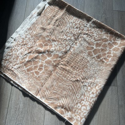 P KAUFMANN Banjar Cashew BEIGE Animal Skin Chenille Soft Fabric Piece 56 X54 