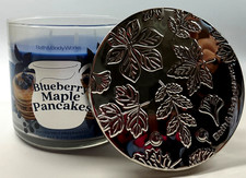 Bath Body Works Blueberry Maple Pancakes 3-wick Scented Candle Essential Oils