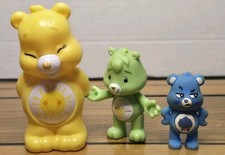 VTG Care Bears Lot Funshine Bear Green Wish Grumpy Mini Figures Fast Food Toys