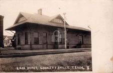 Goodlettsville TN Railroad Station Train Depot RPPC Photo Postcard COPY