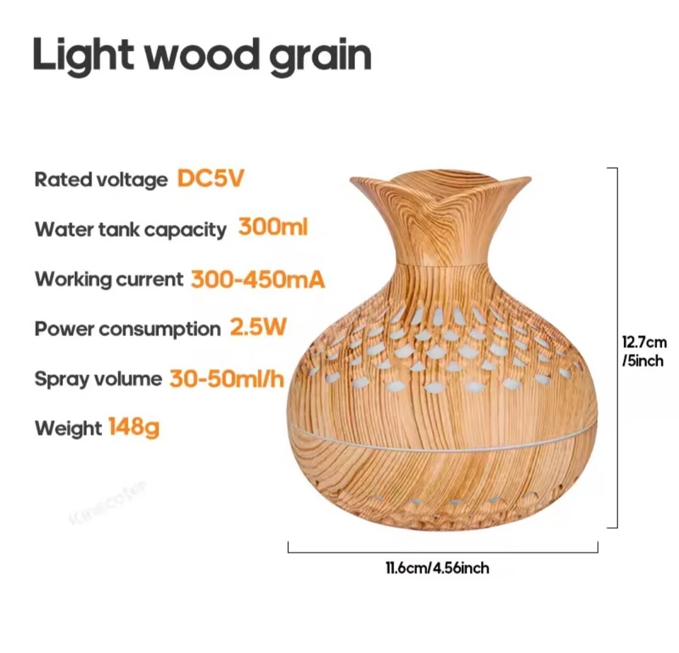 Diffusore di Aromi per Aromaterapia con Luce LED E Umidificatore Di Aria - Immagine 3 di 3