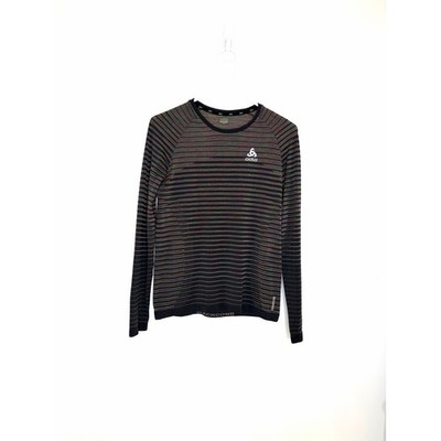 Odlo Blackcomb Base Layer Top Womens S Rainbow Stripe Long Sleeve Ceramicool