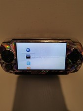 Sony PSP Black Handheld With Skin Games Movies Cables Awesome Bundle
