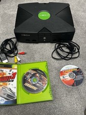 Original Microsoft Xbox - 8GB - Home Console - Black - With Cords And 2 Games