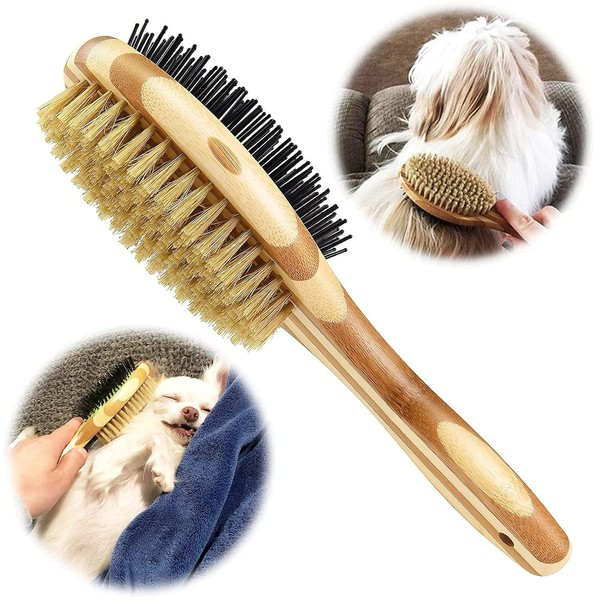 HundebüRste KatzenbüRste DoppelbüRste FüR Knoten Unterfell Kurzhaar Langhaar-image