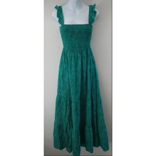And/Or jungle shirred animal print maxi dress UK size L large brand new