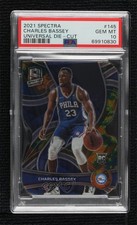 2021 Spectra Rookies Universal Prizm Die-Cut 3/8 Charles Bassey #145 PSA 10 5ov