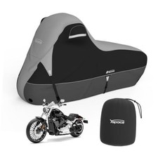 600D Heavy Duty Motorcycle Cover, All Season Waterproof, Sun 108"-3XL