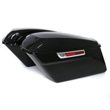 Gloss Black Panniers Luggage w/Lock set for Harley-Davidson FLHTCU 14-14