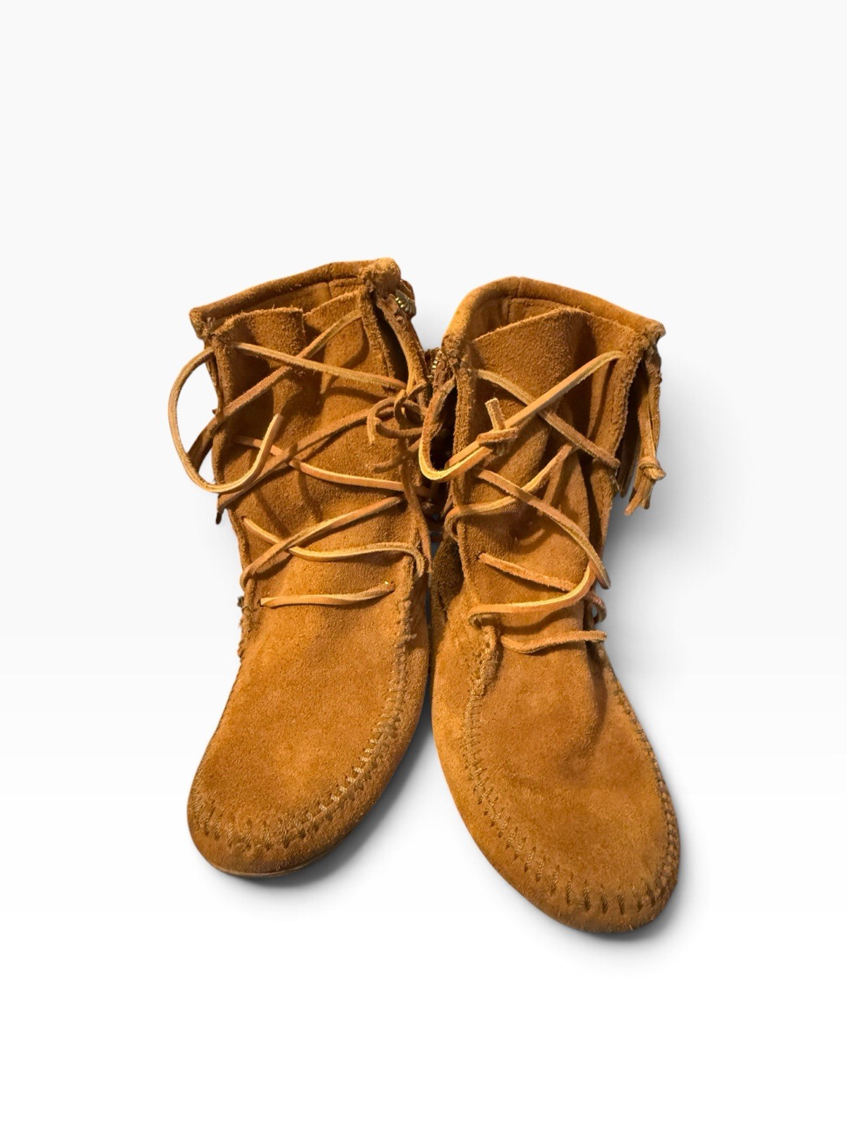 MINNETONKA 622 SUEDE LEATHER MOCCASINS SZ 6 Women's V… - Gem