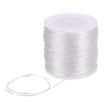 1.5mm Nylon Satin Cord 60 Yards Bracelet String Beading Thread, White