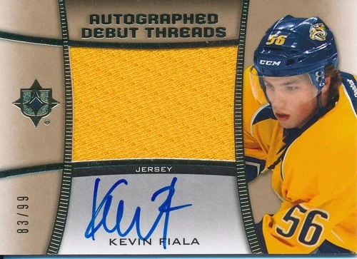 2015/16 Ultimate Collection ADT-KF Kevin Fiala Autographed Debut Threads