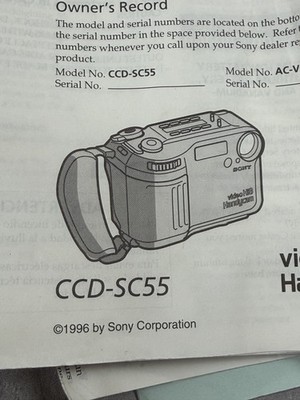 Sony Handycam CCD-SC55 NTSC Hi8 Camcorder Tested Rare Model Made