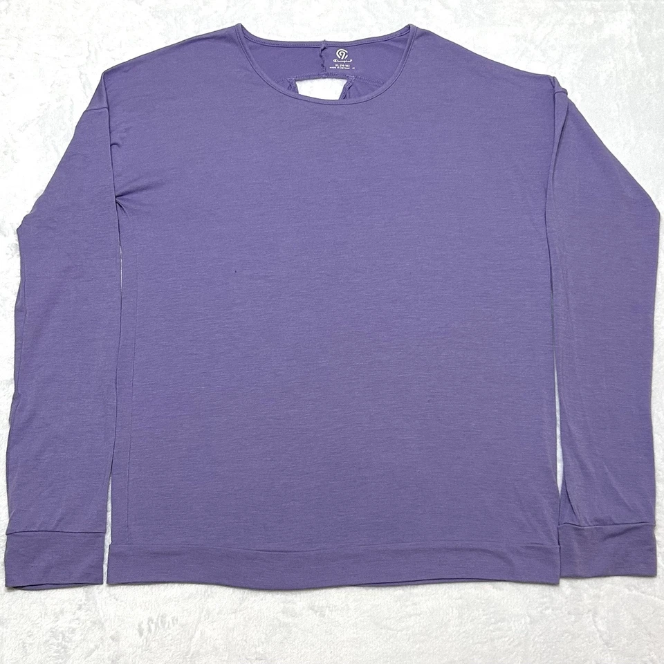 Camisa Champion Jóvenes Niñas XL 14-16 Púrpura Atlética Pullover Agujeros para el Pulgar L/S Foto 2 de 4