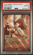 2024 DISNEY LORCANA EN 6-AZURITE SEA 211 DAISY DUCK - PIRATE CAPTAIN PSA 10