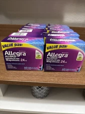 Lot of 2 Allegra 180mg Gelcaps - 60 Count x 2 = 120ct