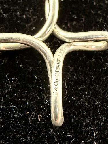 TIFFANY & CO. Elsa Peretti Sterling Silver Infinity Loop Cross Pendant Necklace - Picture 7 of 14