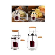 Butter churn with hand crank, wooden handle, delicious butter churn with wooden