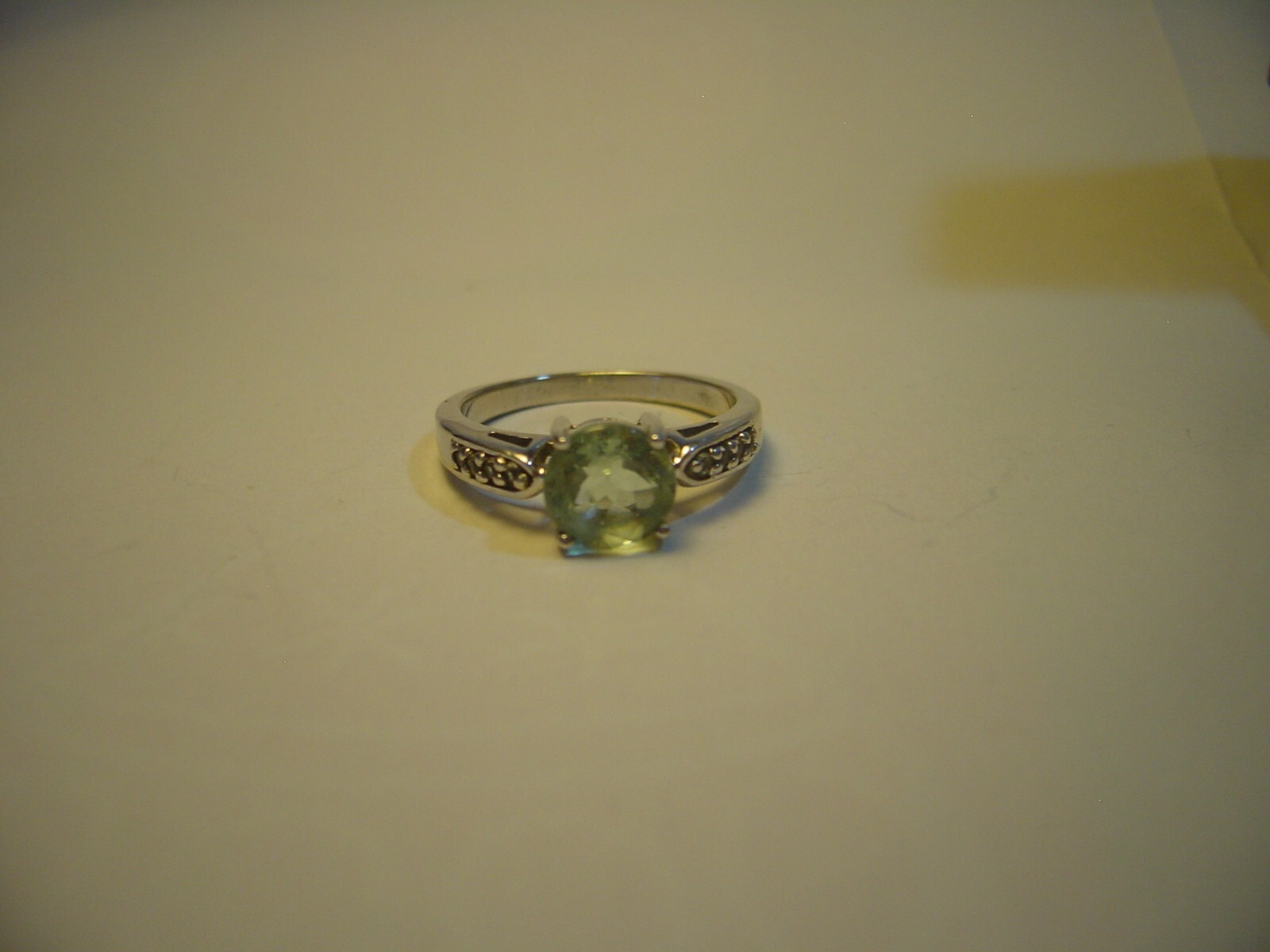 Solid Silver amazing Ring-highest quality-prehnit… - image 6