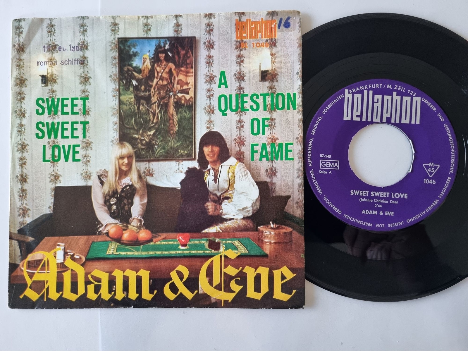 Adam & Eve - Sweet sweet love/ A question of fame 7'' Vinyl Germany