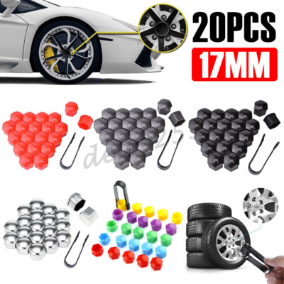 Radschraubenkappen 17mm - 20-teilig In Silber