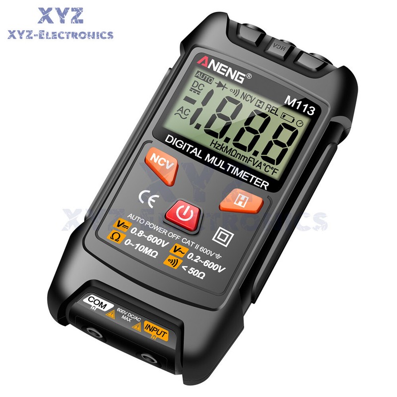 M113 Digital Multimeter 1999 Counts Automatic AC/DC Votage Resistance Meter NCV