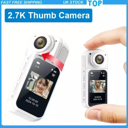 4K HD Mini Camera Portable Digital Video Recorder Color Screen Wearable Cam