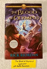 The Blood of Olympus, Rick Riordan, Hardcover w/Gods vs Giants Panorama - Like N