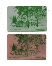 Swap Cards/Playing Cards Vintage Metallic Pair - The Hartness House, Springfield