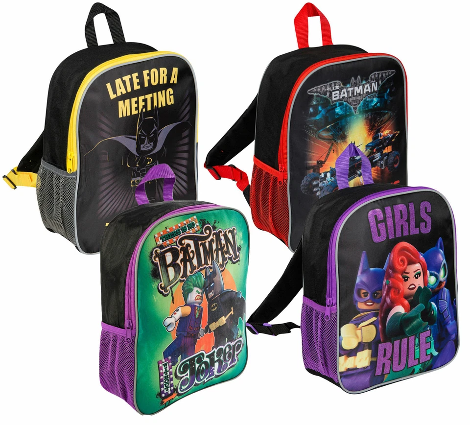 Jungen Mädchen Offizieller Batman Charakter Rucksack Kinder Schule Mittagessen Reise Kindergarten