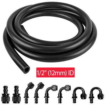 1/2'' Fuel Line Hose NBR Rubber With 1/2'' 8Pc Push Lock Hose Fitting 15FT-25FT