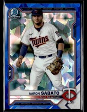 Aaron Sabato - 2021 Bowman Draft Chrome Sapphire Edition #BDC-163 Twins