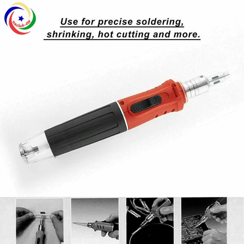 HS-1115K 10 IN 1 Portable Butane Gas Soldering Iron Kit Welding Kit Torch Pen - Picture 6 of 7