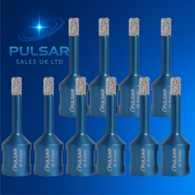 Pulsar M14 (Winkelschleifer) Hochleistungs 6mm Diamant Fliesenbohrkrone Trockenbohrkronen