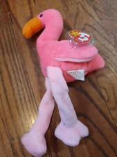 Ty Beanie Babies Pinky the Flamingo Plush Toy