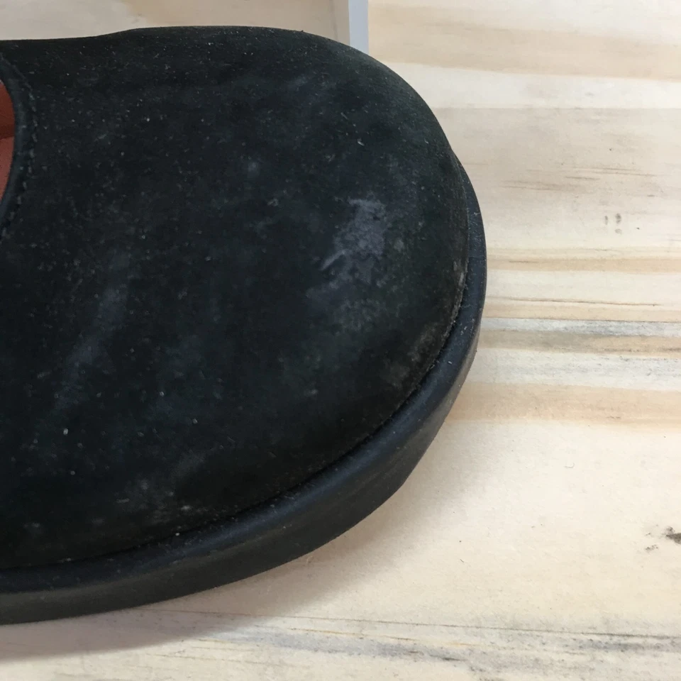 DKNY Shoes Children Girls 13 Mary Jane Black Leather Hook & Loop Casual Block - Image 3 of 4