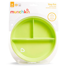 Munchkin Stay Put Suction Plate, New in Box, Light Green, Free shipping
