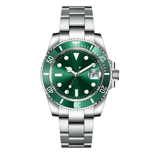 40mm Sterile Black Green Dial NH35A PT5000 Sapphire Glass Automatic Men's Watch - Picture 10 of 10